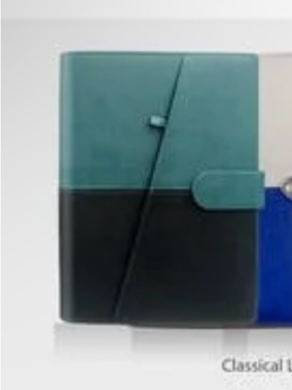 NFINITY Leather Smart Reusable Notebook –blue and black